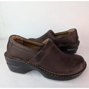 BOC Women's Peggy Brown Leather Clogs born concept Size 7M EUC